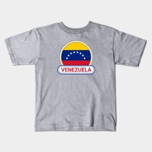 Venezuela Country Badge - Venezuela Flag Kids T-Shirt